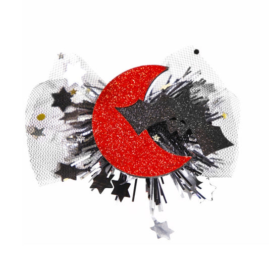 Halloween Hair Clips Hair Accessories Kids Party Dress Up Jewelry, Style: Red Moon Bat - free shipping - PMC Jewellery - Order now!