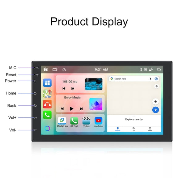 10.1inch Android 13.0 Dual Butt Universal Wireless Carplay Car Navigation Center Control All-In-One Monitor(Standard)