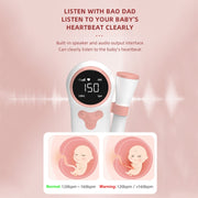 T505 IP5 Dustproof And Water-resistant Pregnant Women Home Doppler Fetal Heart Rate Monitor(Pink)