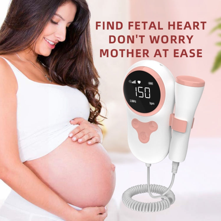 T505 IP5 Dustproof And Water-resistant Pregnant Women Home Doppler Fetal Heart Rate Monitor(Pink)