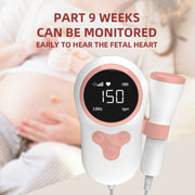 T505 IP5 Dustproof And Water-resistant Pregnant Women Home Doppler Fetal Heart Rate Monitor(Pink)