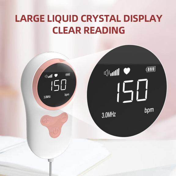 T505 IP5 Dustproof And Water-resistant Pregnant Women Home Doppler Fetal Heart Rate Monitor(Pink)