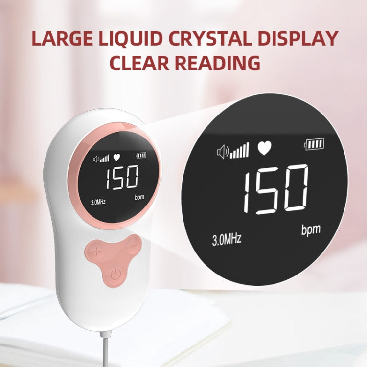 T505 IP5 Dustproof And Water-resistant Pregnant Women Home Doppler Fetal Heart Rate Monitor(Pink)