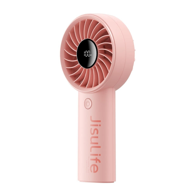 JisuLife Life4 Handheld Portable Small Rechargeable Fan, Battery Capacity: 3600mAh Pink