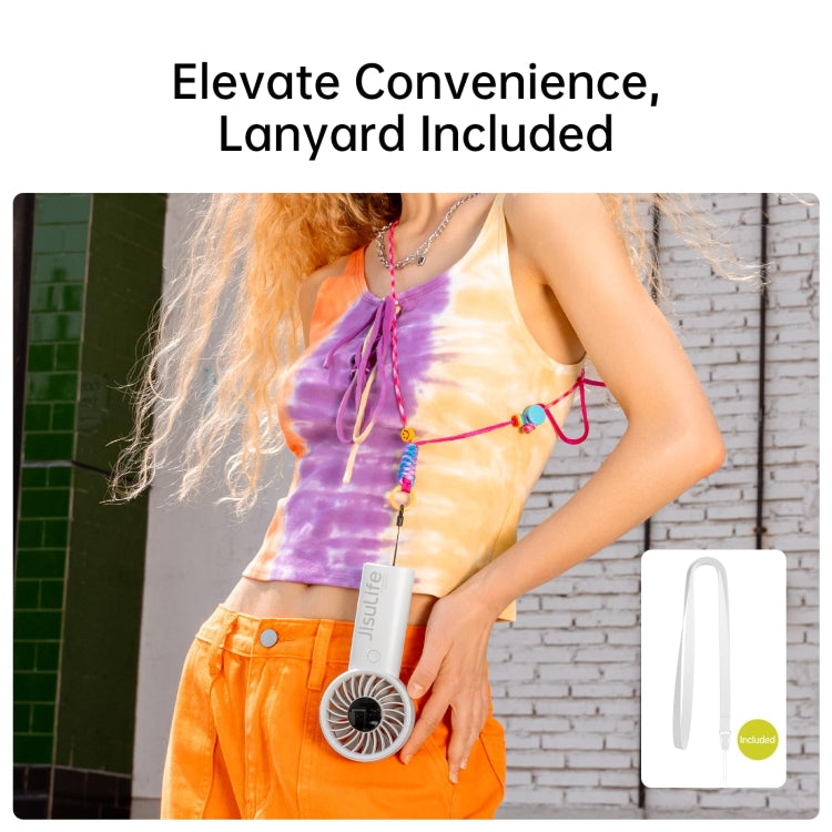 JisuLife Life4 Handheld Portable Small Rechargeable Fan, Battery Capacity: 3600mAh Black - free shipping - PMC Jewellery - Order now!