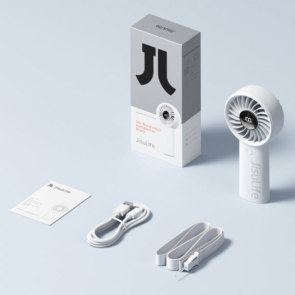JisuLife Life4 Handheld Portable Small Rechargeable Fan, Battery Capacity: 3600mAh Black