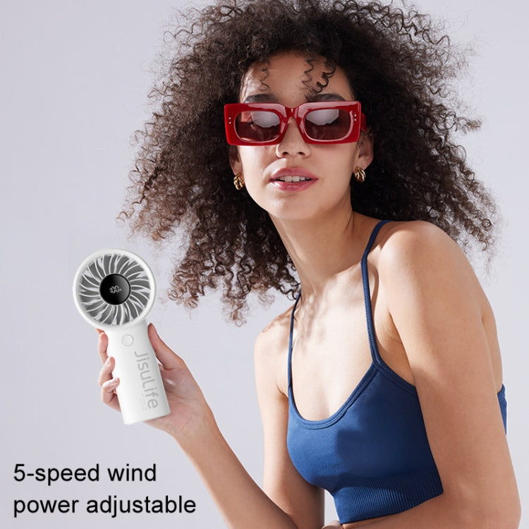 JisuLife Life4 Handheld Portable Small Rechargeable Fan, Battery Capacity: 5000mAh Pink - free shipping - PMC Jewellery - Order now!