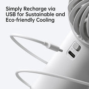 JisuLife Life4 Handheld Portable Small Rechargeable Fan, Battery Capacity: 3600mAh Black
