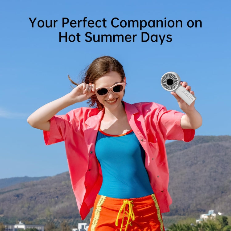 JisuLife Life4 Handheld Portable Small Rechargeable Fan, Battery Capacity: 3600mAh Black - free shipping - PMC Jewellery - Order now!