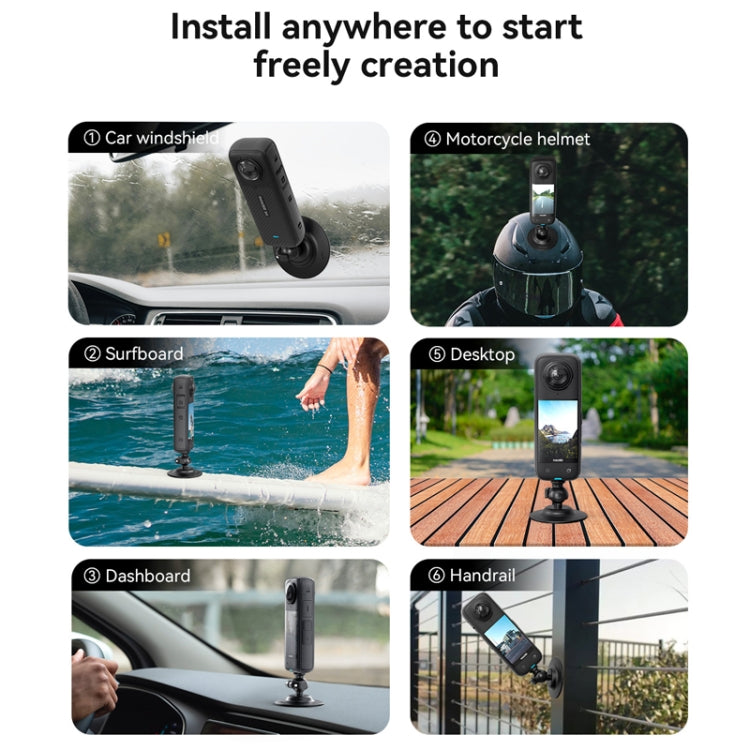 AMagisn Flexible Adhesive Mount for DJI / GoPro HERO / Insta360 Action Camera, Spec: 3 Claws