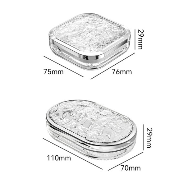 Portable Medicine Dispenser Traveling Carrying Plastic Organizer, Style: Small Transparent Gray