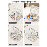 Portable Medicine Dispenser Traveling Carrying Plastic Organizer, Style: Small Transparent Gray