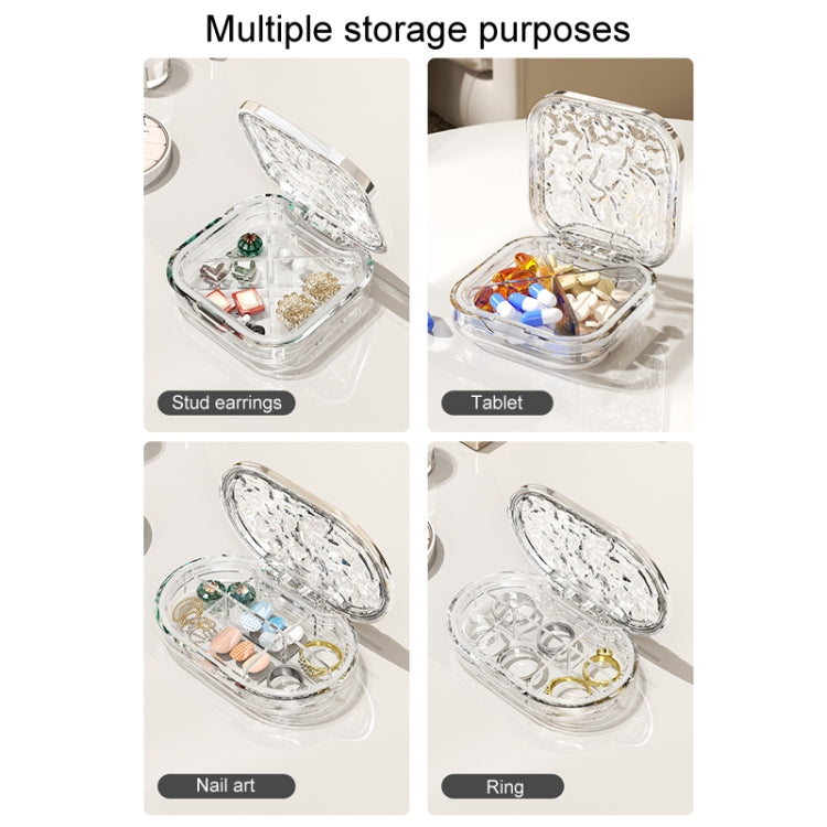 Portable Medicine Dispenser Traveling Carrying Plastic Organizer, Style: Small Transparent Gray