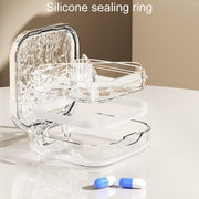 Portable Medicine Dispenser Traveling Carrying Plastic Organizer, Style: Small Transparent Gray