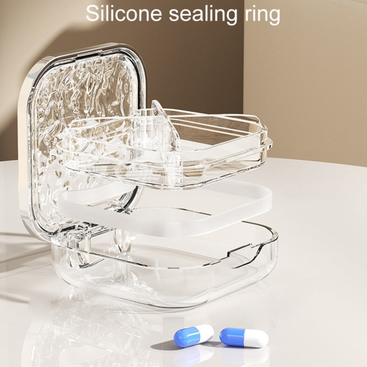 Portable Medicine Dispenser Traveling Carrying Plastic Organizer, Style: Small Tranaparent