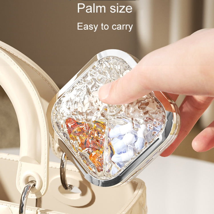 Portable Medicine Dispenser Traveling Carrying Plastic Organizer, Style: Small Tranaparent