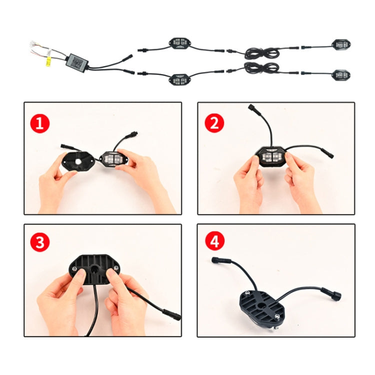 8 in 1 Car Chassis Light RGB Colorful Atmosphere Light