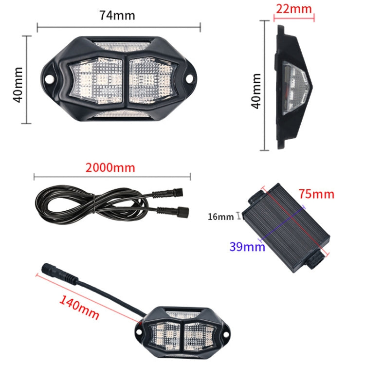 8 in 1 Car Chassis Light RGB Colorful Atmosphere Light