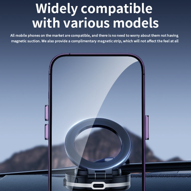 AIMITE C1 Vacuum Adsorption Foldable Magnetic Support Bracket Car Cell Phone Holder(Black)