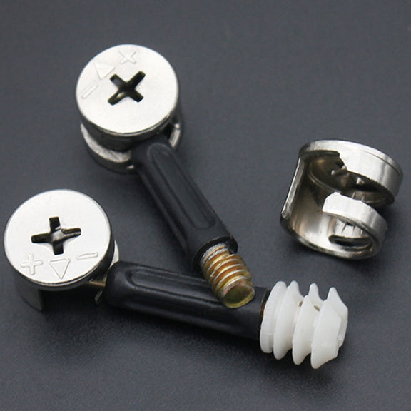 10pcs 35mm 3 In 1 Screw Connector Furniture Link Fixer Closet Eccentric Wheel Nut Connection Fastener