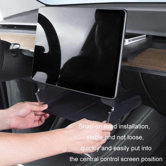 For Tesla Model Y/3 Screen Storage Box, Color: Translucent White + White