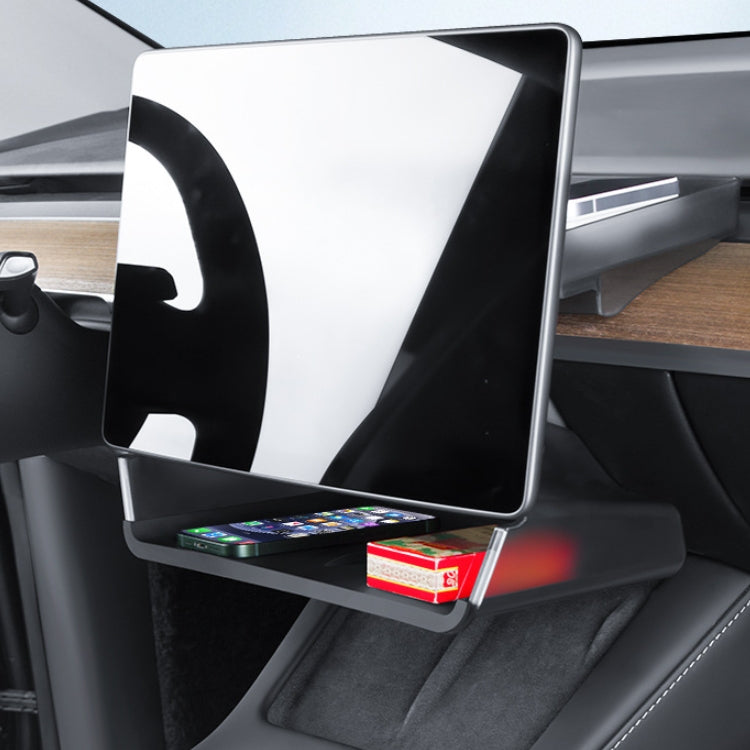 For Tesla Model Y/3 Screen Storage Box, Color: Translucent Black + Black