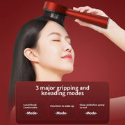 630nm Red Light Massage Comb Scalp Care Liquid Guide Hair Growth Instrument(Deep Gray)