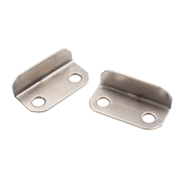 10pcs Lock Accessories L-Shaped Right Angle Office Drawer Lock Plate Furniture Parts Door Stopper(Silver) - Furniture Accessories by PMC Jewellery | Online Shopping South Africa | PMC Jewellery | Buy Now Pay Later Mobicred