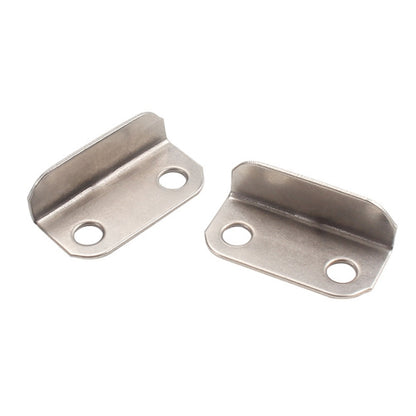 10pcs Lock Accessories L-Shaped Right Angle Office Drawer Lock Plate Furniture Parts Door Stopper(Silver) - Furniture Accessories by PMC Jewellery | Online Shopping South Africa | PMC Jewellery | Buy Now Pay Later Mobicred