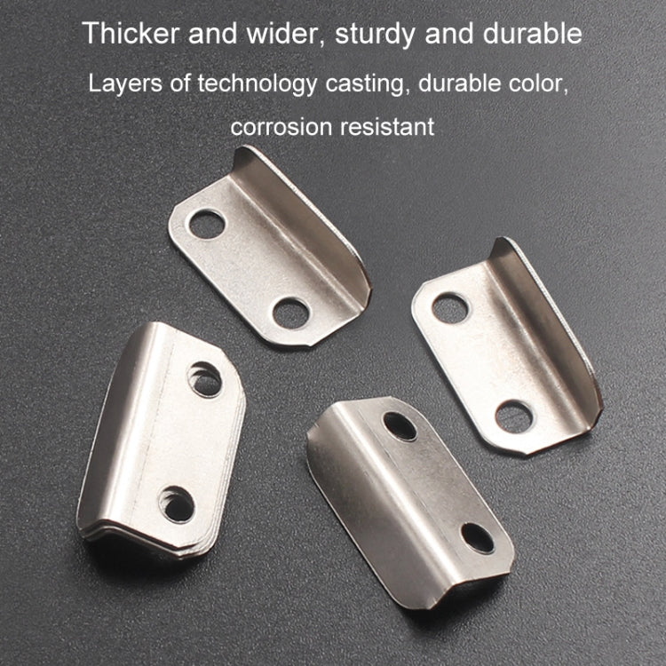 10pcs Lock Accessories L-Shaped Right Angle Office Drawer Lock Plate Furniture Parts Door Stopper(Silver) - Furniture Accessories by PMC Jewellery | Online Shopping South Africa | PMC Jewellery | Buy Now Pay Later Mobicred