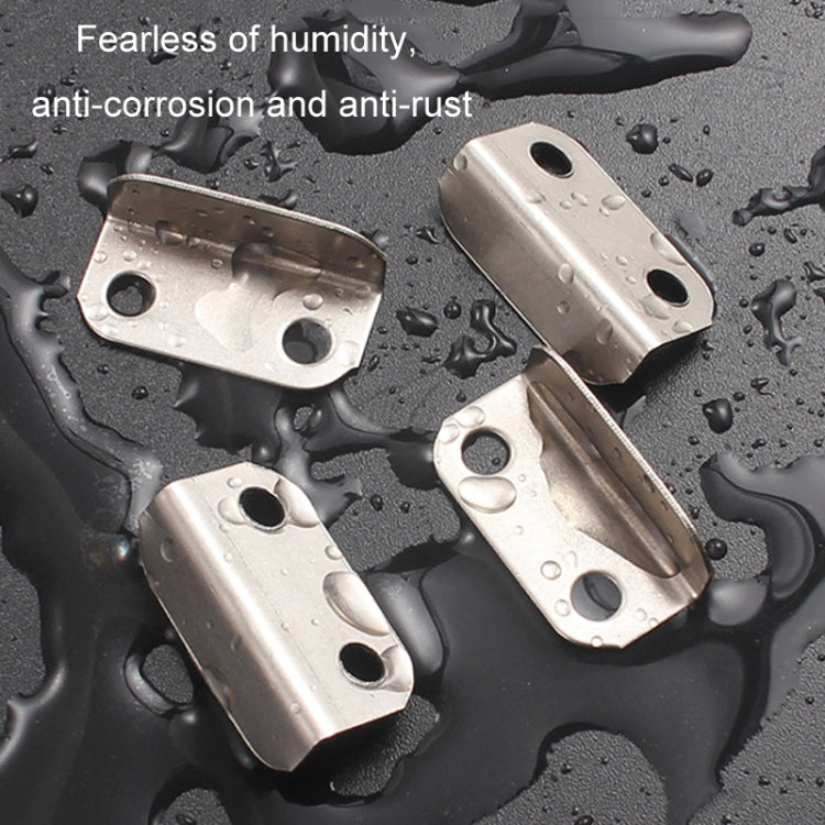 10pcs Lock Accessories L-Shaped Right Angle Office Drawer Lock Plate Furniture Parts Door Stopper(Silver) - Furniture Accessories by PMC Jewellery | Online Shopping South Africa | PMC Jewellery | Buy Now Pay Later Mobicred