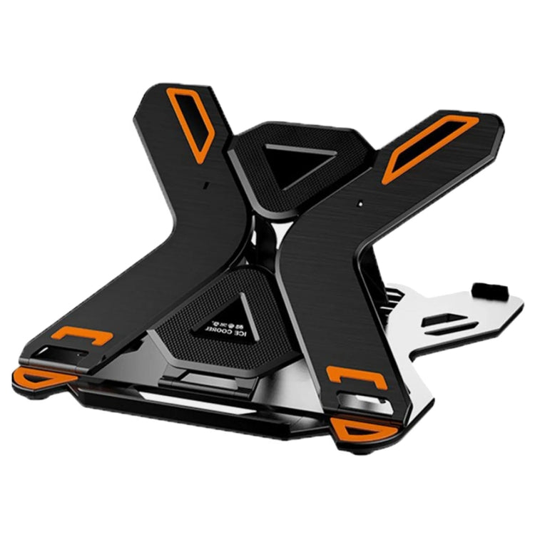 ICE COOREL E5 Laptop Folding And Lifting Cooling Bracket With Mobile Phone Holder Black - Laptop Stand by ICE COOREL | Online Shopping South Africa | PMC Jewellery | Buy Now Pay Later Mobicred