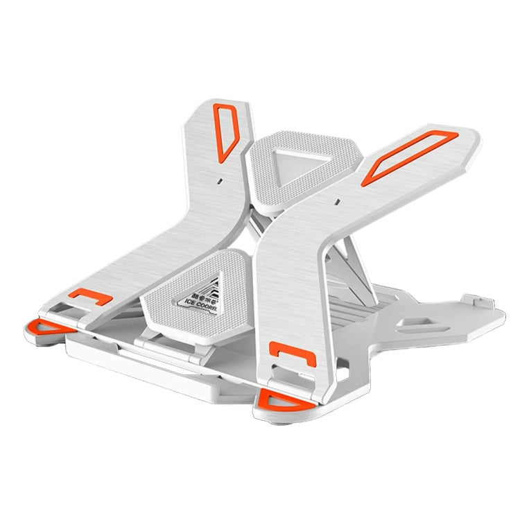 ICE COOREL E5 Laptop Folding And Lifting Cooling Bracket With Mobile Phone Holder White - free shipping - PMC Jewellery - Order now!