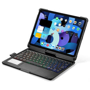 360 Degree Rotation Bluetooth Keyboard Case With Backlight For iPad Air 11 2024 / Air 5 / Air 4 10.9 / Pro 11 2022 2021 2020 2018(Black)
