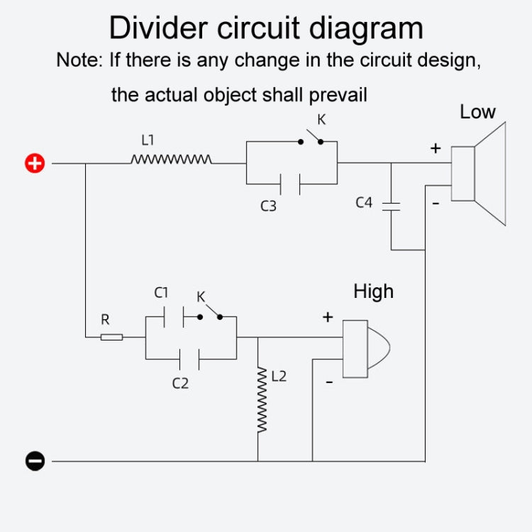 WEAH-204 High And Low 2-Way Audio Crossover Bookshelf Speaker Conversion Divider - Audio Crossover by PMC TechLife | Online Shopping South Africa | PMC TechLife | Buy Now Pay Later Mobicred