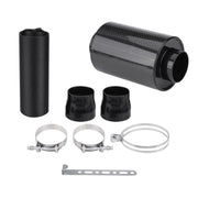 Carbon Fiber Air Intake Bellows Air Filter Kit Car Modification(Without Turbo Fan)