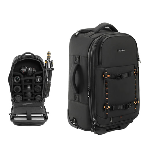 Cwatcun D136 Generation 1 Large Camera Trolley Shoulder Bag Large Capacity Outdoor Photography Storage Case(Black) - free shipping - PMC Jewellery - Order now!