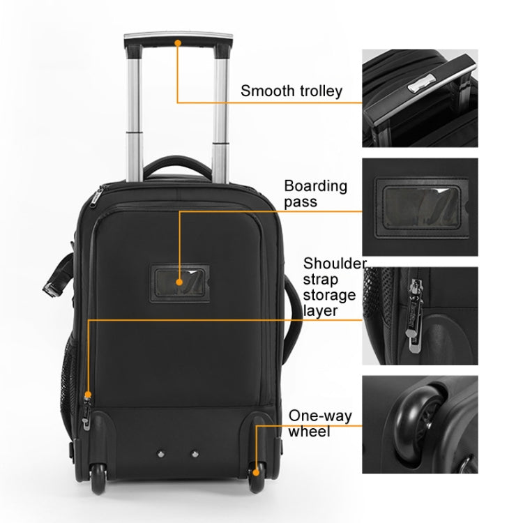 Cwatcun D136 Generation 1 Large Camera Trolley Shoulder Bag Large Capacity Outdoor Photography Storage Case(Black) - free shipping - PMC TechLife - Order now!