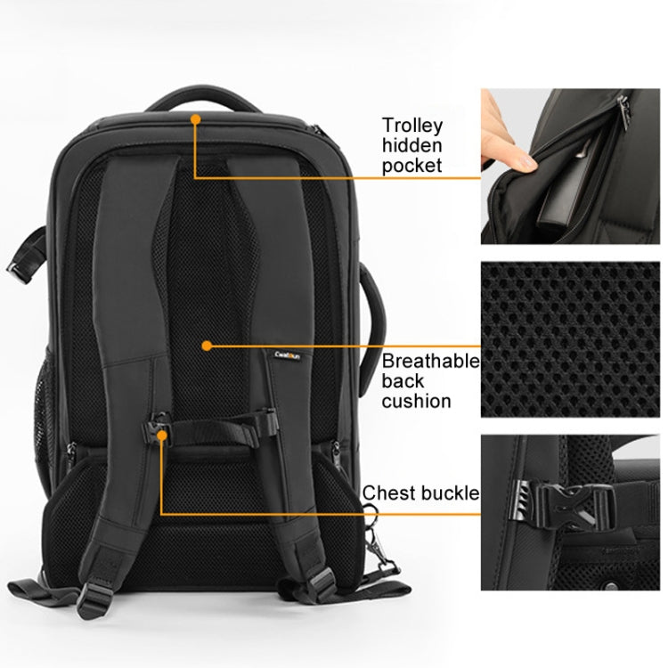 Cwatcun D136 Generation 1 Large Camera Trolley Shoulder Bag Large Capacity Outdoor Photography Storage Case(Black) - free shipping - PMC TechLife - Order now!