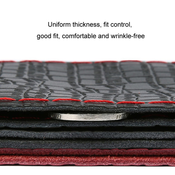 38cm Four-season Embossed Cowhide Hand-sewn Steering Wheel Cover(Black+Black Line)