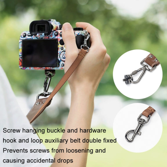 Cwatcun H90 Dual Camera Leather Strap Adjustable Multi-functional Convenient Camera Shoulder Strap, Color: 2.0 Brown