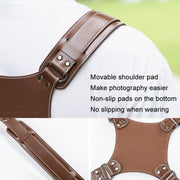 Cwatcun H90 Dual Camera Leather Strap Adjustable Multi-functional Convenient Camera Shoulder Strap, Color: 2.0 Brown