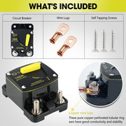 RV Yacht Manual Reset Ignition Protection Fuse Switch With Terminal Accessories, Current: 250A