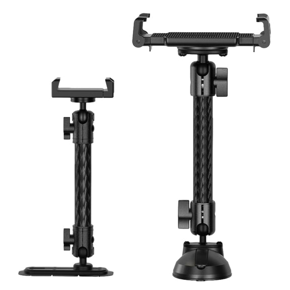 Car Phone Mount Extension Arm Double Jointed Swivel Adjustment Carbon Fiber Bracket Connecting Rod, Model: 140mm For 20mm Ball Head