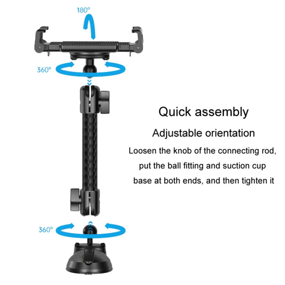 Car Phone Mount Extension Arm Double Jointed Swivel Adjustment Carbon Fiber Bracket Connecting Rod, Model: 170mm For 25.4mm Ball Head