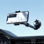 Telescopic Car Phone Mount Extension Arm Double Jointed Swivel Carbon Fiber Bracket Connecting Rod, Model: 217-300mm For 20mm Ball Head