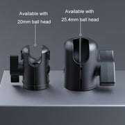 Telescopic Car Phone Mount Extension Arm Double Jointed Swivel Carbon Fiber Bracket Connecting Rod, Model: 217-300mm For 20mm Ball Head