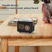 FT-BT20 Mini Retro Card USB Flash Drive FM Radio Wireless Bluetooth Speaker(Sky Blue)