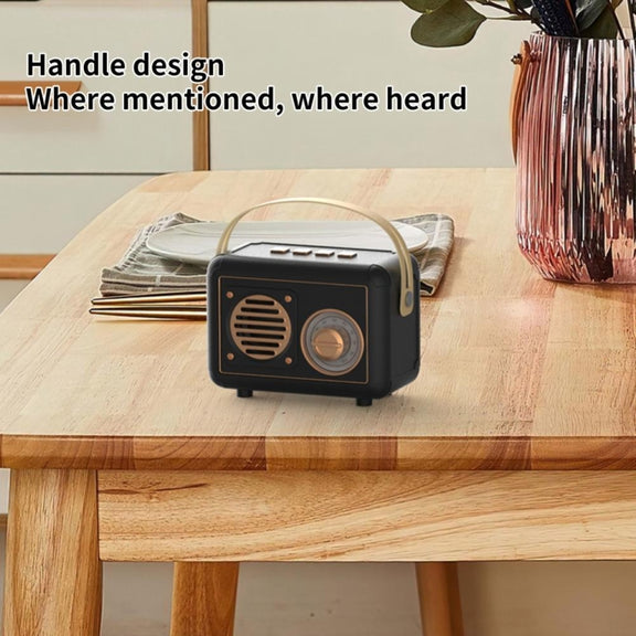 FT-BT20 Mini Retro Card USB Flash Drive FM Radio Wireless Bluetooth Speaker(Sky Blue)