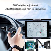 For iPad Car Tablet Holder Suction Cup Mount Car Dashboard Cellphone Stand(Black)